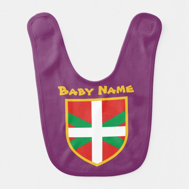 Basque Flag Baby Bib (Front)
