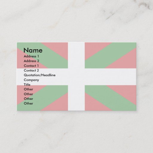 Customizable Basque Flag Business Cards