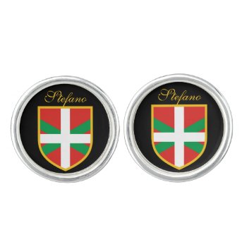 Basque Flag Cufflinks by GrooveMaster at Zazzle