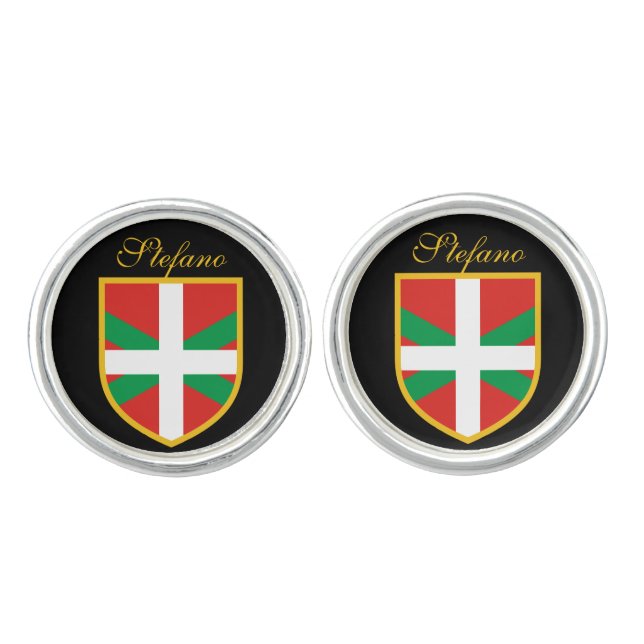 Basque Flag Cufflinks (Front)