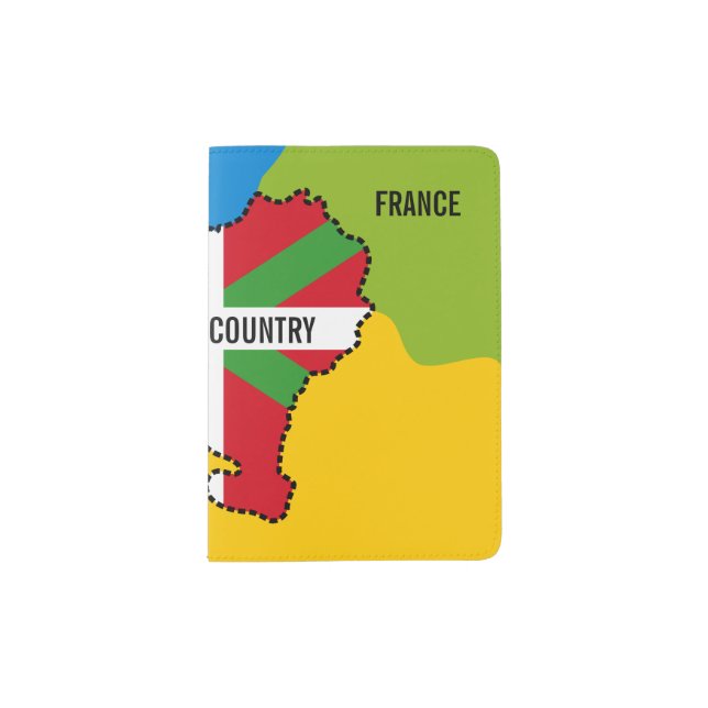 Basque flag Ikurriña, Basque Country independence, Passport Holder (Front)