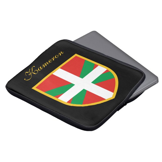 Basque Flag Laptop Sleeve (Front Top)