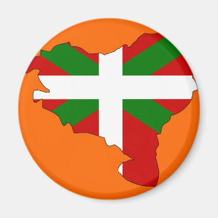 Basque flag map magnet