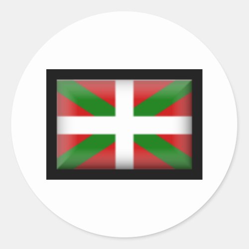 Basque Flag   Pas Vasco Classic Round Sticker