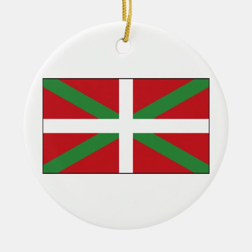 Basque Flag Spain Ceramic Ornament