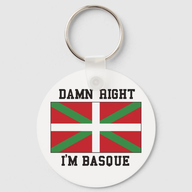 Basque Flag Spain Keychain (Front)