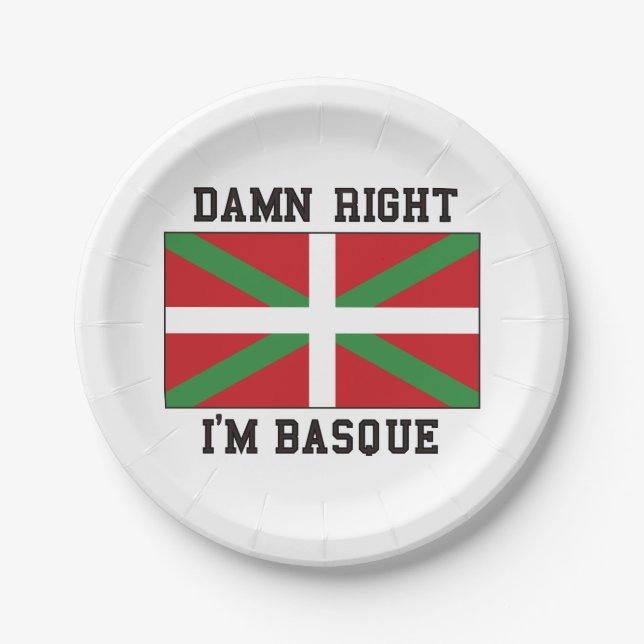 Basque Flag Spain Paper Plates (Front)