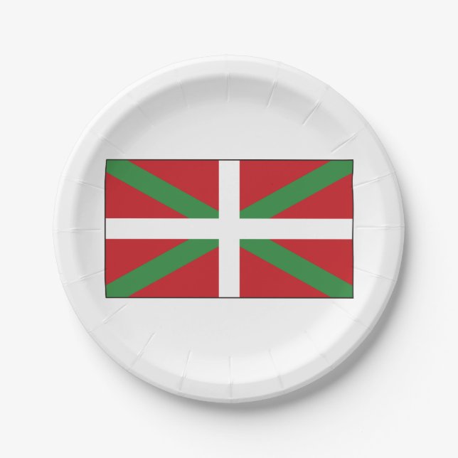 Basque Flag Spain Paper Plates (Front)