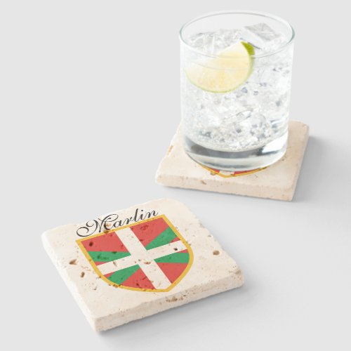 Basque Flag Stone Coaster