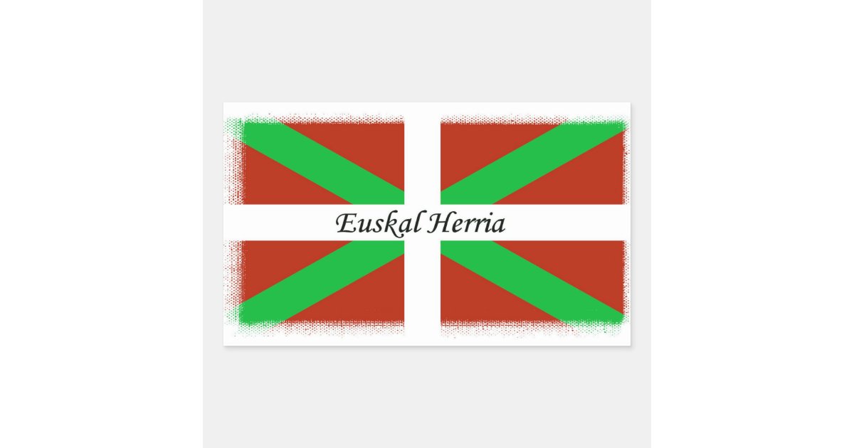 Basque Flag With Euskal Herria Sticker | Zazzle