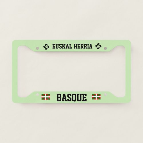 Basque License Plate Frame