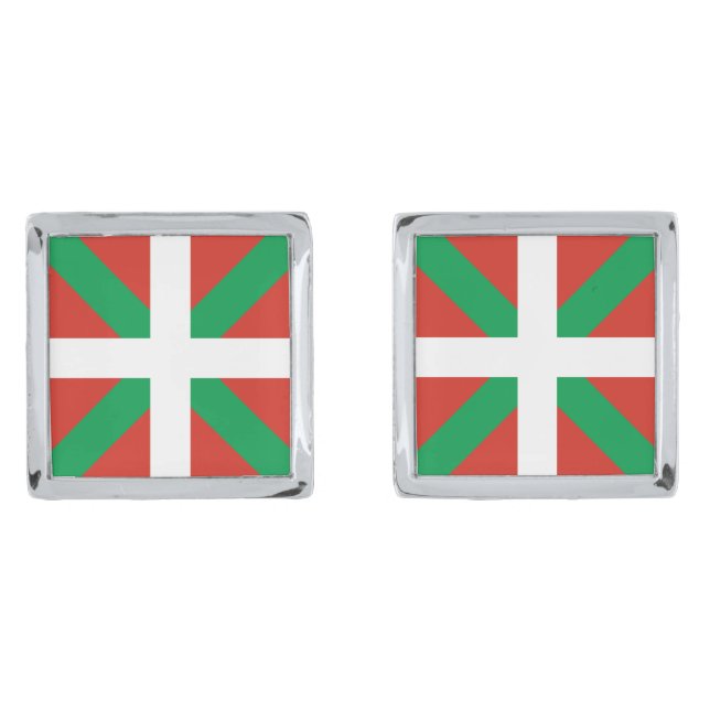 Basque Pais Vasco Flag Cufflinks (Front)