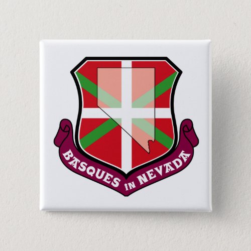 Basques in Nevada Ikurria heraldic coat of arms Pinback Button
