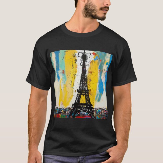 Basquiat-Inspired Eiffel Tower Tee (Front)