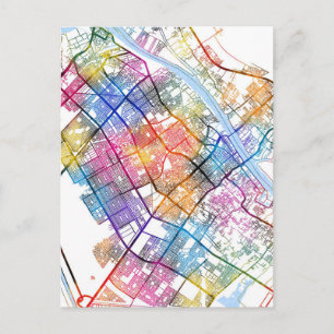 Basrah Iraq City Map Postcard