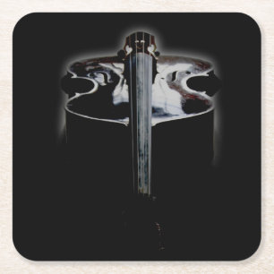 Bass 1 coastercna square paper coaster