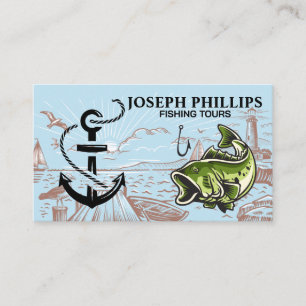 Bass and Anchor   Shipping Dock   Light House Business Card