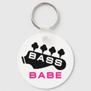 Bass Babe Gift For Bassist Keychain