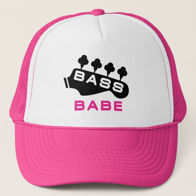 Bass Babe Gift For Bassist Trucker Hat (Front)