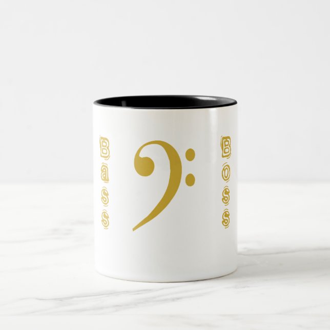 Bass Boss Bass Clef Mugs in Gold (Center)
