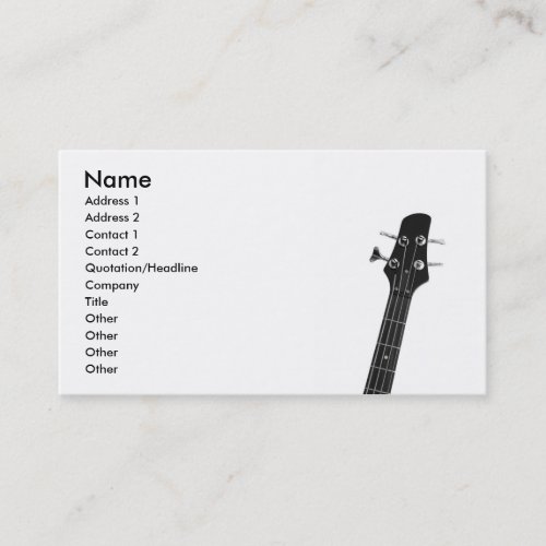 Bass Business Card Template