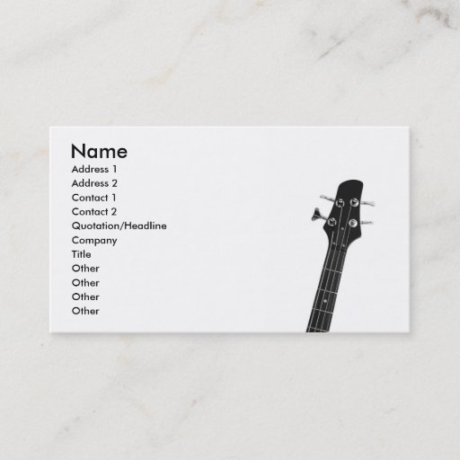 Customizable Bass Business Card Template