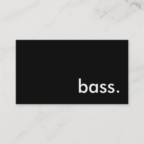 bass. Simple Bassist Business Card