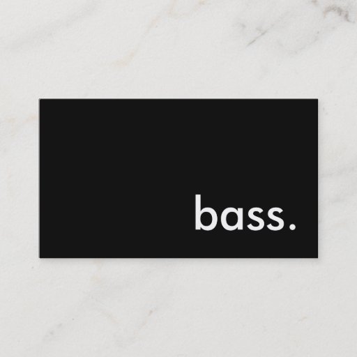Customizable bass. business cards