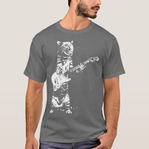 Bass Cat _ Rock Kitty On A Bass Guitar  T_Shirt