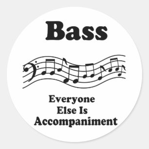Bass Choir Gift Classic Round Sticker