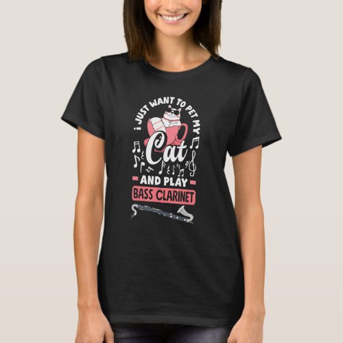 Bass Clarinet Clarinetist Cat T_Shirt