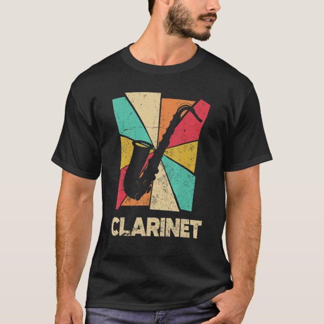 Bass Clarinet Clarinetist Clarinet Player Silhouet T-Shirt (Front)