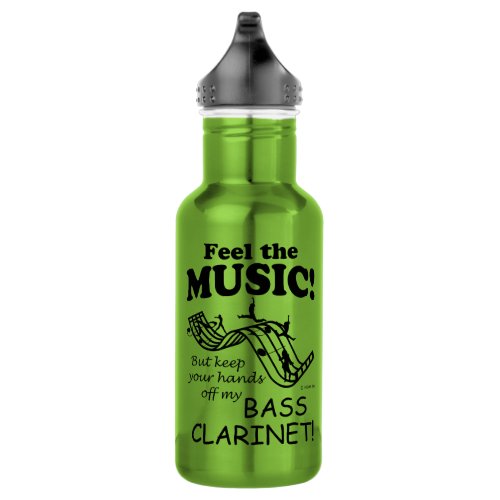 Bass Clarinet Feel The Music Stainless Steel Water Bottle