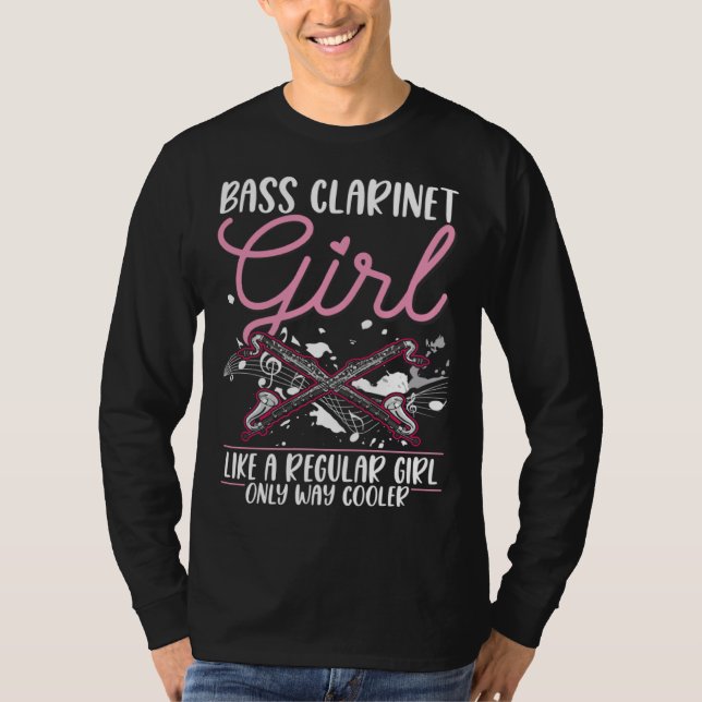 Bass Clarinet Girl Bass Clarinetist T-Shirt (Front)