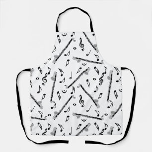 Bass Clarinet Music Note Pattern Apron