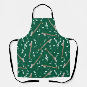 Bass Clarinet Music Note Pattern Apron