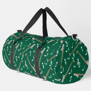 Bass Clarinet Music Note Pattern Duffle Bag