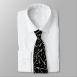 Bass Clarinet Music Note Pattern Neck Tie