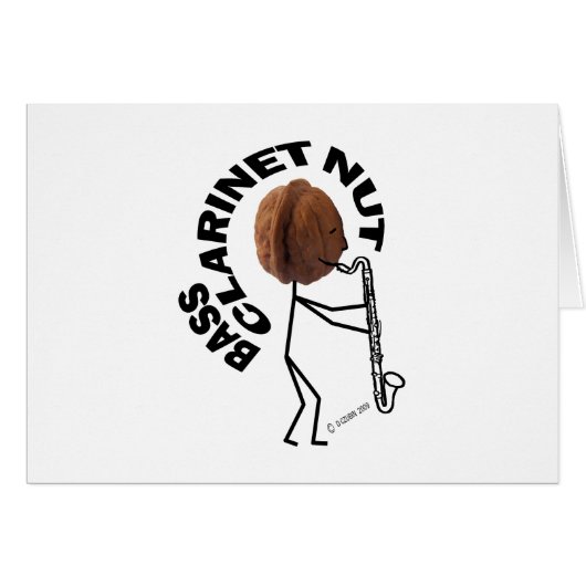 Bass Clarinet Nut Cards (Front Horizontal)