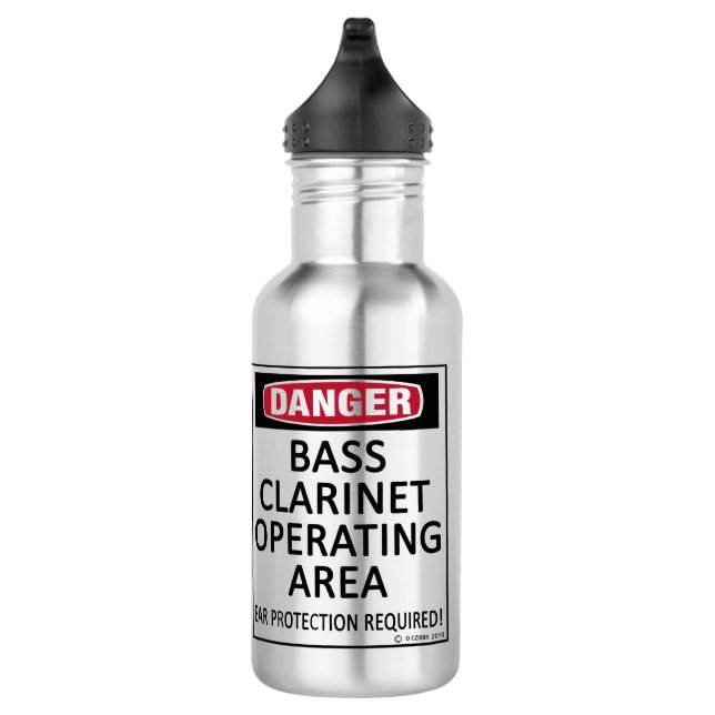 Bass Clarinet Operating Area Stainless Steel Water Bottle (Right)