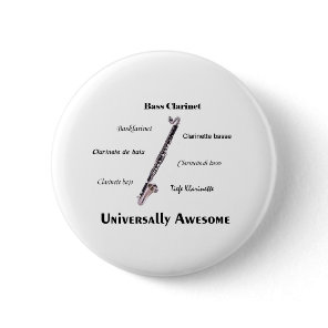 Bass Clarinet Pinback Button