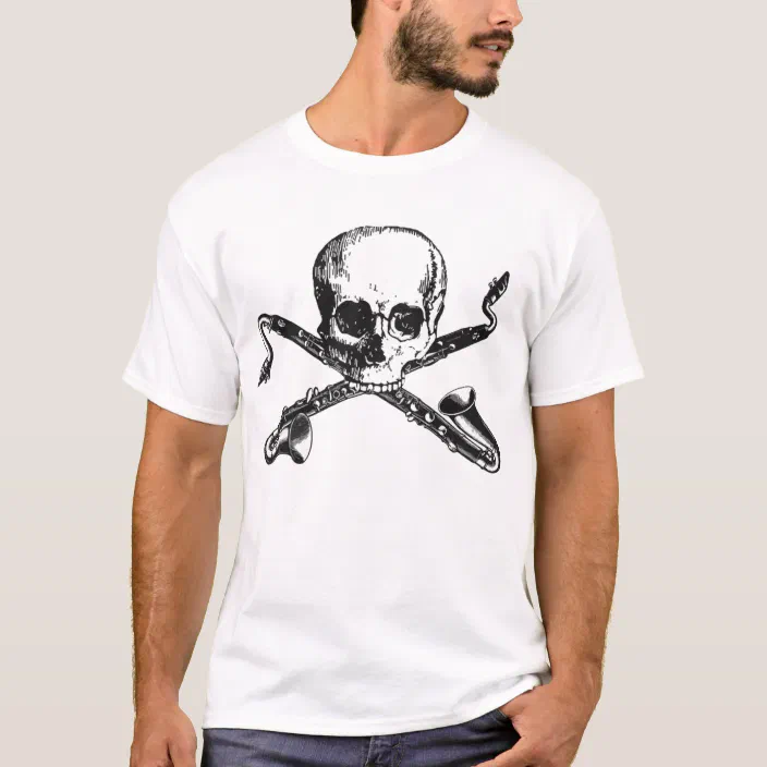 Skull Shirt Pirate Shirt Pirate Gift Pirate Drummer Pirate T-shirt
