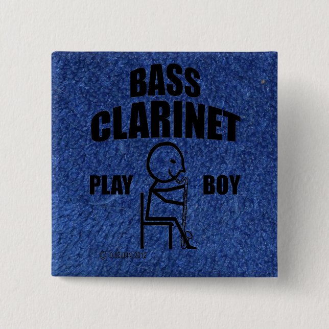 Bass Clarinet Play Boy Button (Front)