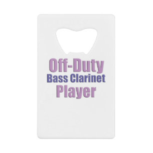 bass clarinet player credit card bottle opener