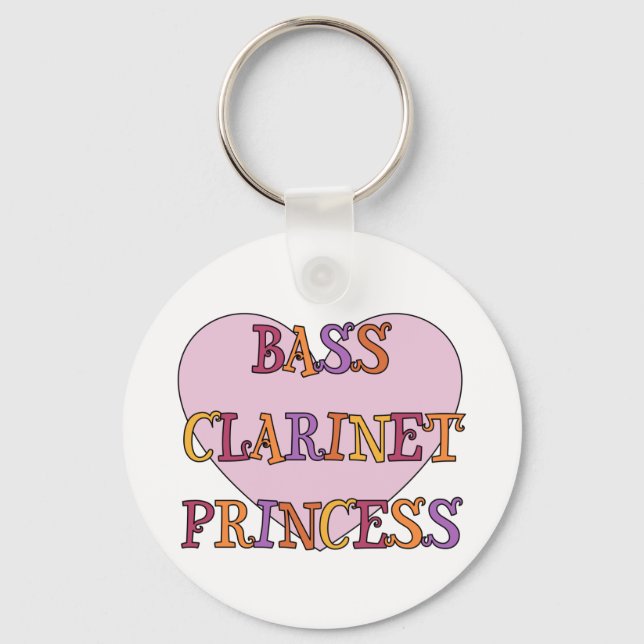 Bass Clarinet Princess Keychain (Front)