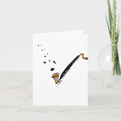 Bass Clarinet with music notes