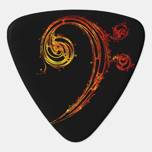 Bass Clef: Bass Guitar Pick (Front)