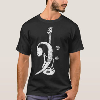 Bass Clef Bass Guitar T-Shirt