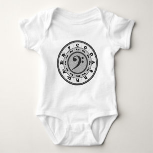 Bass Clef Circle of Fifths Baby Bodysuit