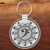 Bass Clef Circle of Fifths Keychain (Front)